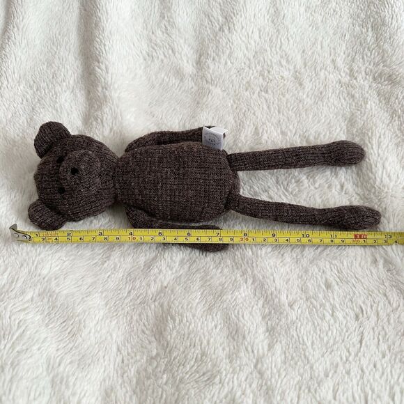 Manhattan Toy Co Brown Knit Bear 12” Plush Baby Lovey Stuffed Toy Teddy - Picture 5 of 5